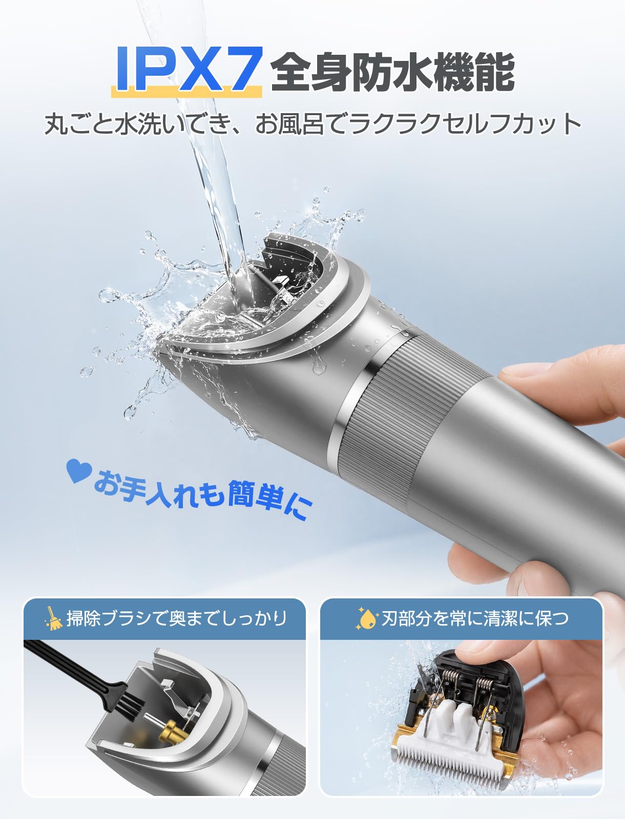 Amazon.co.jp: バリカン 2026新登場 USB充電式 ヘアーカッター 電動